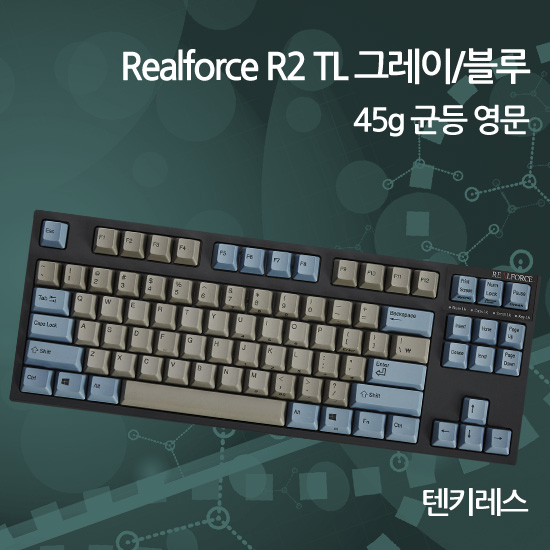 Realforce R2 TL 그레이/블루 45g 균등 영문(텐키레스)