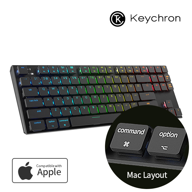 Keychron K1 블루투스 맥 애플/윈도우 RGB 텐키레스 한글 기계식 키보드