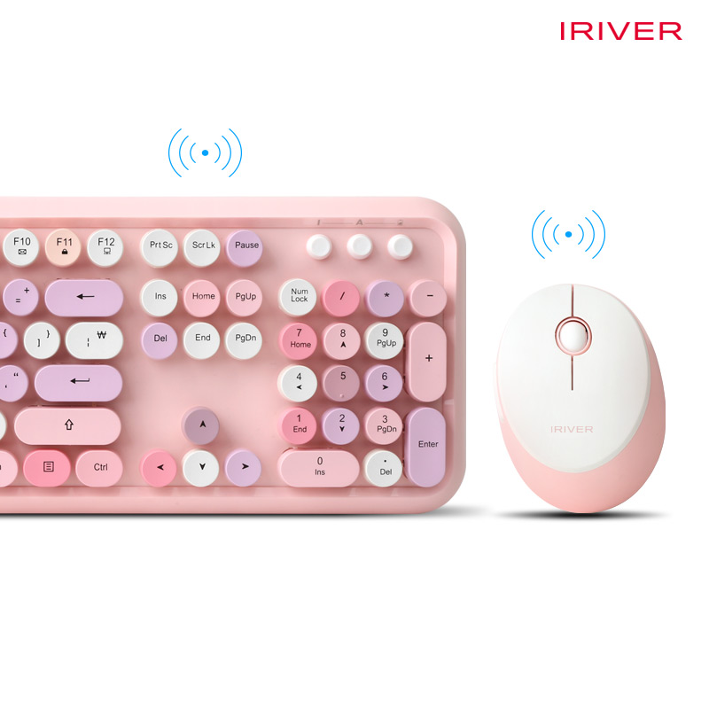 아이리버 EQwear-Q150 무선 키보드  마우스 세트(쥬얼리 핑크)