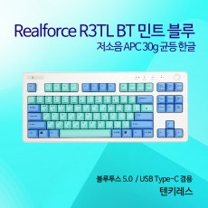Realforce R3TL BT 민트 블루 저소음 APC 30g 균등 한글 (텐키레스)-R3HDK6